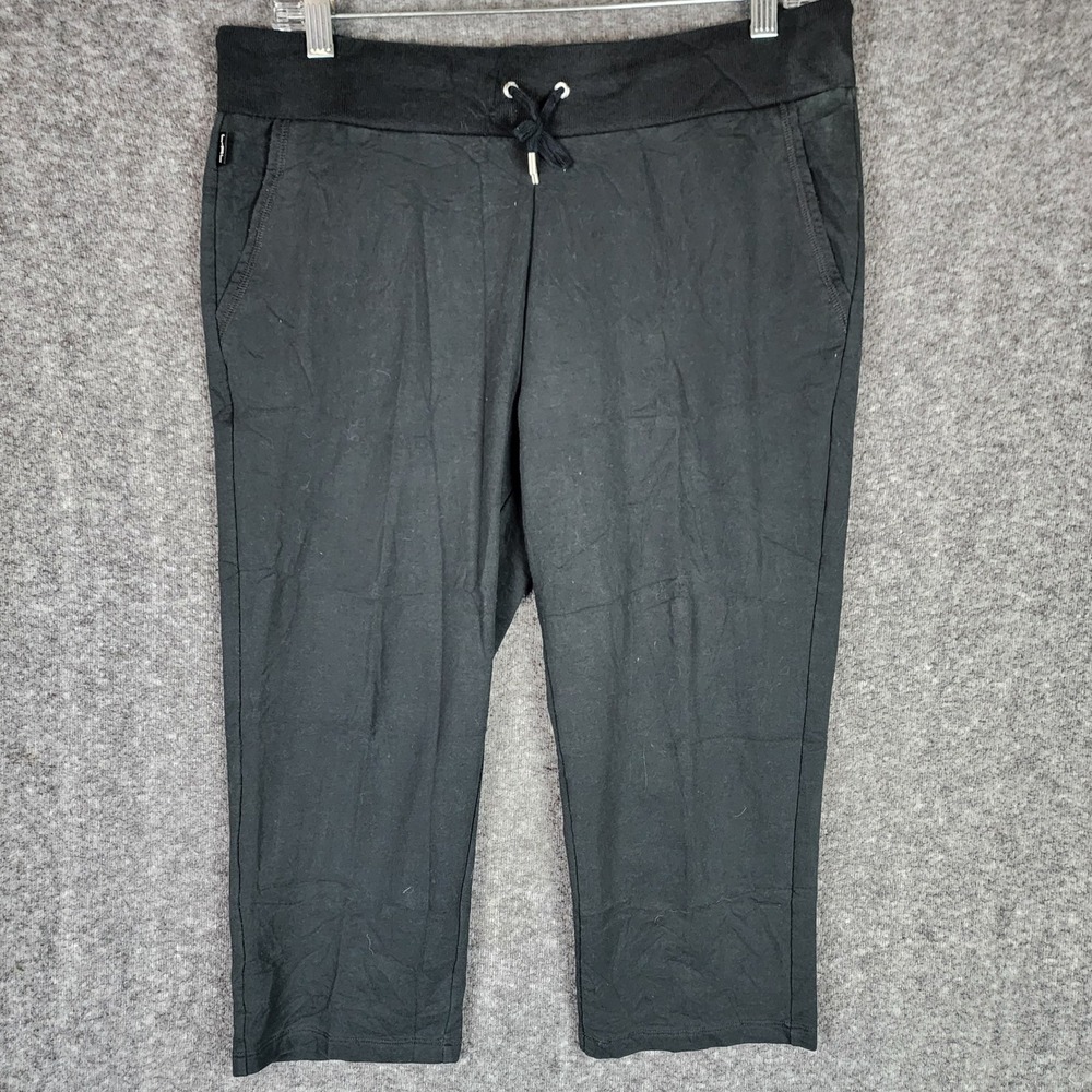 Lauren Ralph Lauren Joggers Womens M Lauren Active Black Cropped EUC
